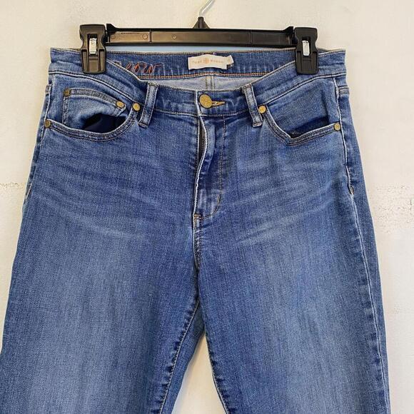 TORY BURCH medium wash straight leg cropped jeans sz 27 - Picture 4 of 4